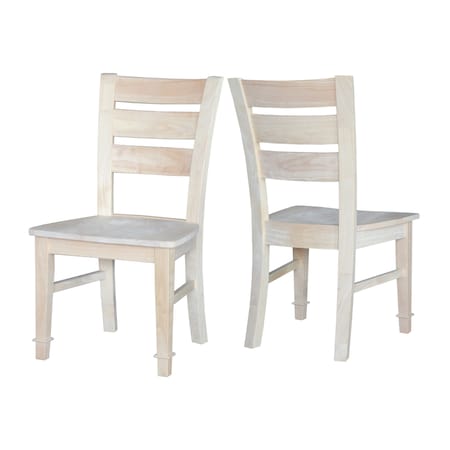 International Concepts Set of 2 Tuscany Chairs, Unfinished C-29P